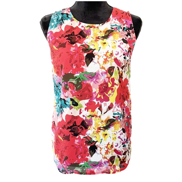 Cynthia Rowley Tops - CYNTHIA ROWLEY Size XS Floral Sleeveless Tank Top